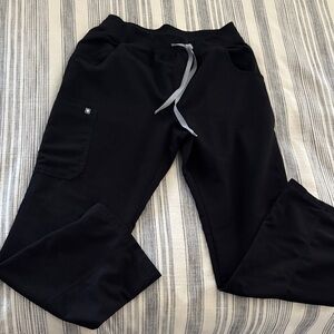 Figs Black Cargo Pants